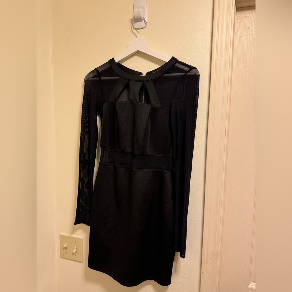 Long sleeve black dress